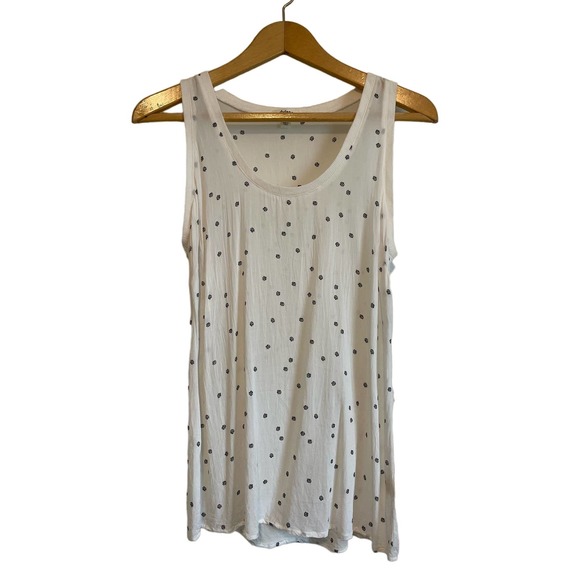 Dylan sheer sleeveless top black cream neutral lightweight. Size Small. - Picture 1 of 5